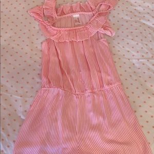 Cute Girls Romper pink and white candy strips